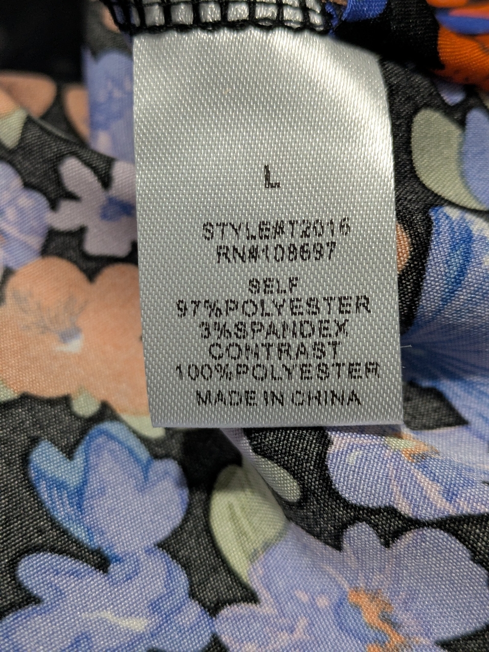 Pretty Damage Black Polka Dot & Floral Tie-Front Blouse - Picture 4 of 4